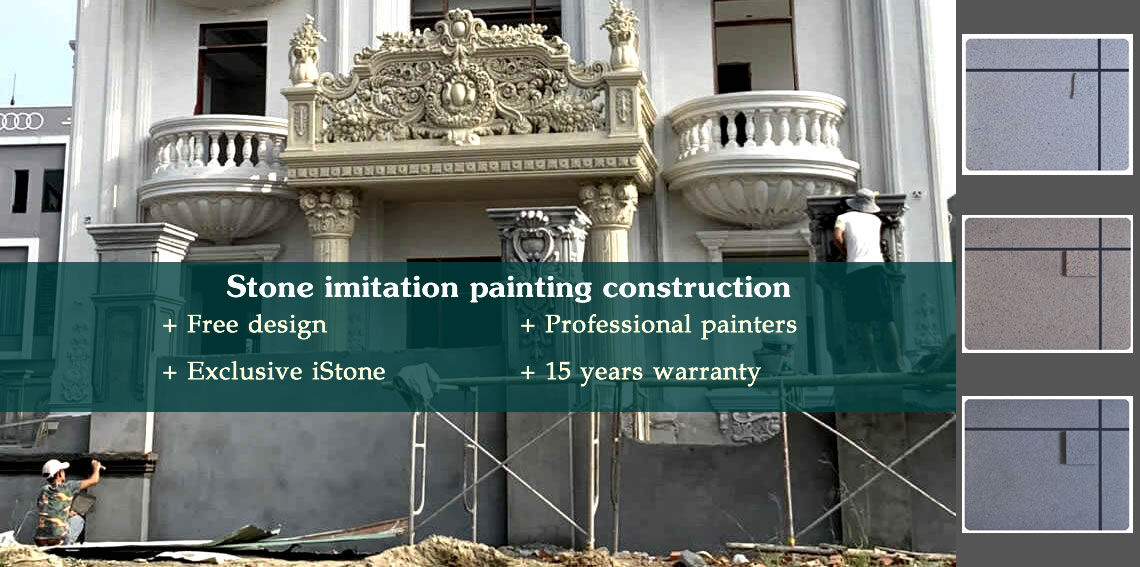 Stone imitation painting construction service